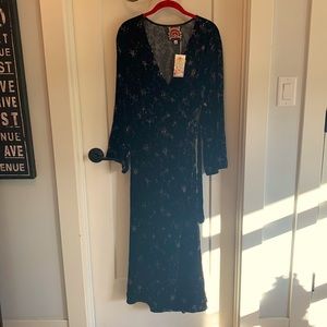 Gorgeous Star Pattern Velvet Wrap Dress, Johnny Was!